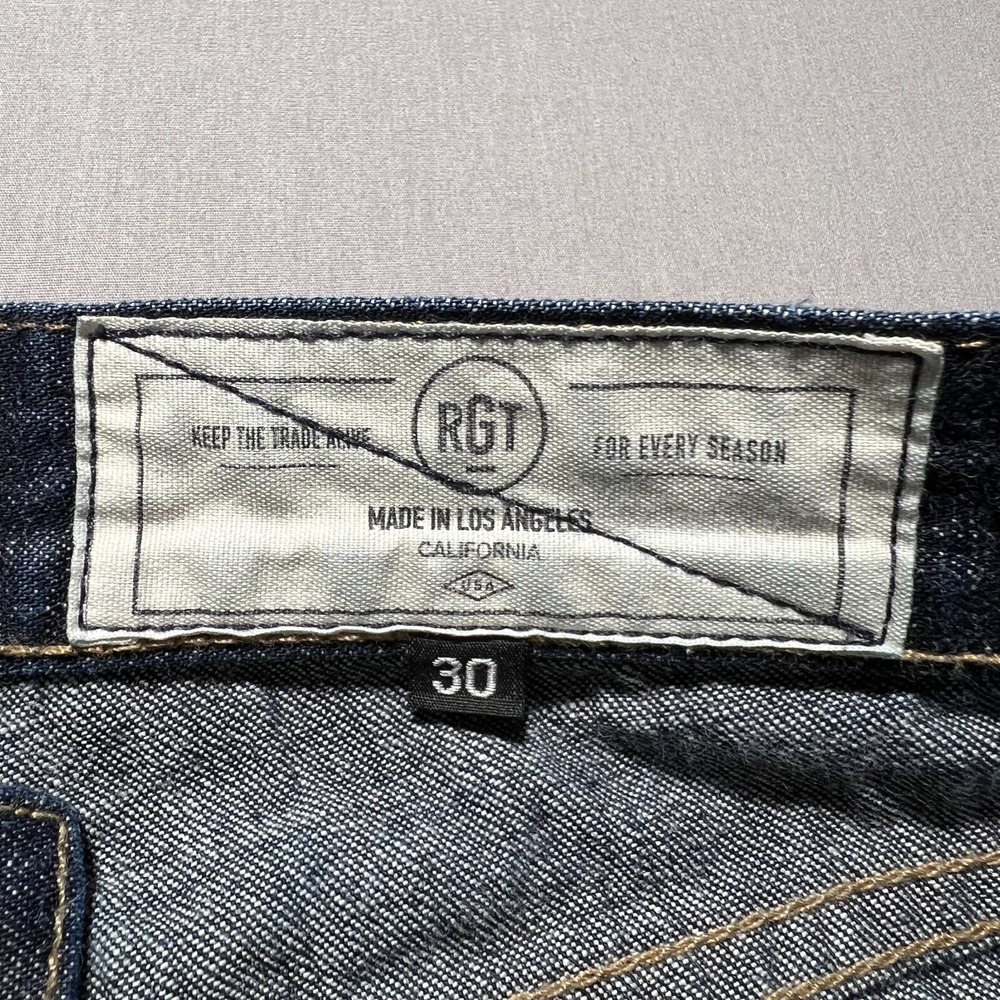 Rogue Territory Mens Blue Denim Stanton Mid Rise Slim Button Fly Jeans Size 30 - Picture 7 of 16